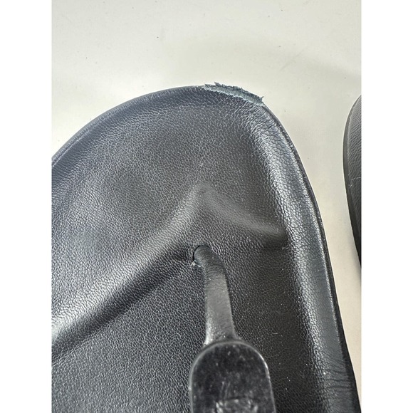 Tory Burch Miller Cloud Sandal Black Leather Flip Flops Women’s Size 8 Sandals - Picture 5 of 12